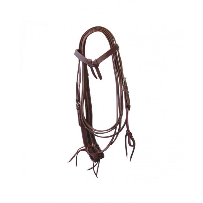 Bow Western Bridle Smooth Leather With Reins